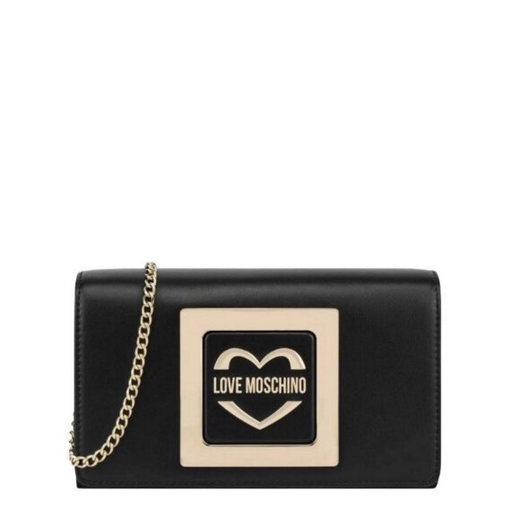 LOVE MOSCHINO WOMEN'S HANDBAG BAG BORSA PU NERO JC4325PPOGKV0 - Picture 1 of 4